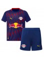 Billige RB Leipzig David Raum #22 Bortedraktsett Barn 2025-26 Kortermet (+ Korte bukser)